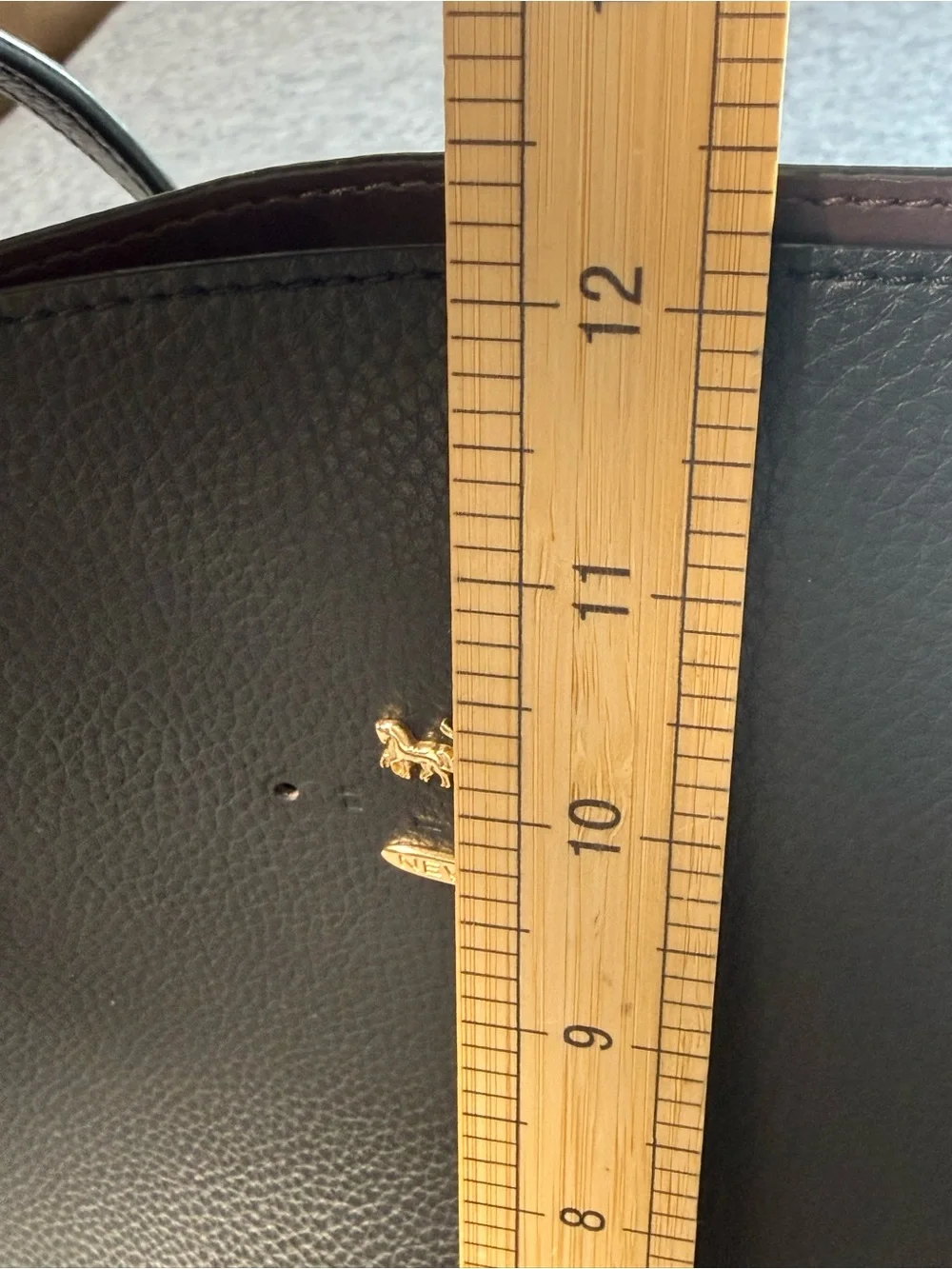 Coach City Tote Black Pebbled‎ Leather Tote Bag Missing Front Logo Lettering